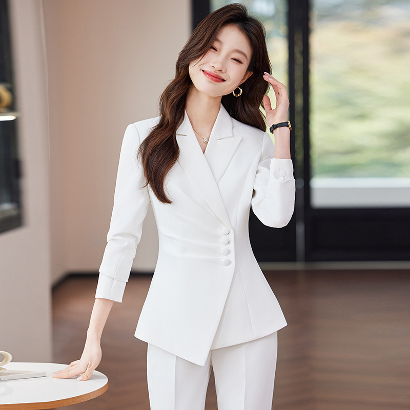 White women's business suit, p – Women Formal Wear Shirt And Pant recenzja i cena