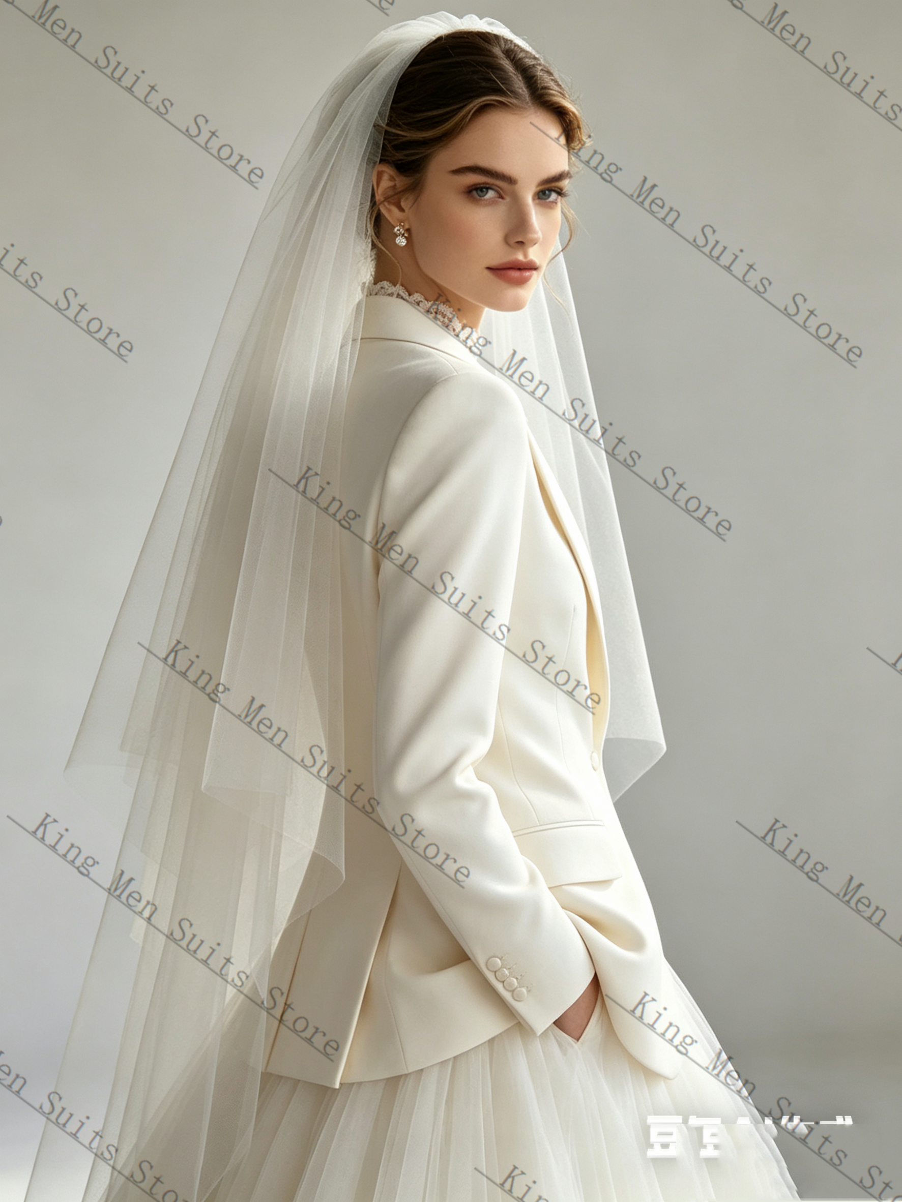 White Spring Women Suit Skirt  – Women Formal Wear With Skirt recenzja i cena