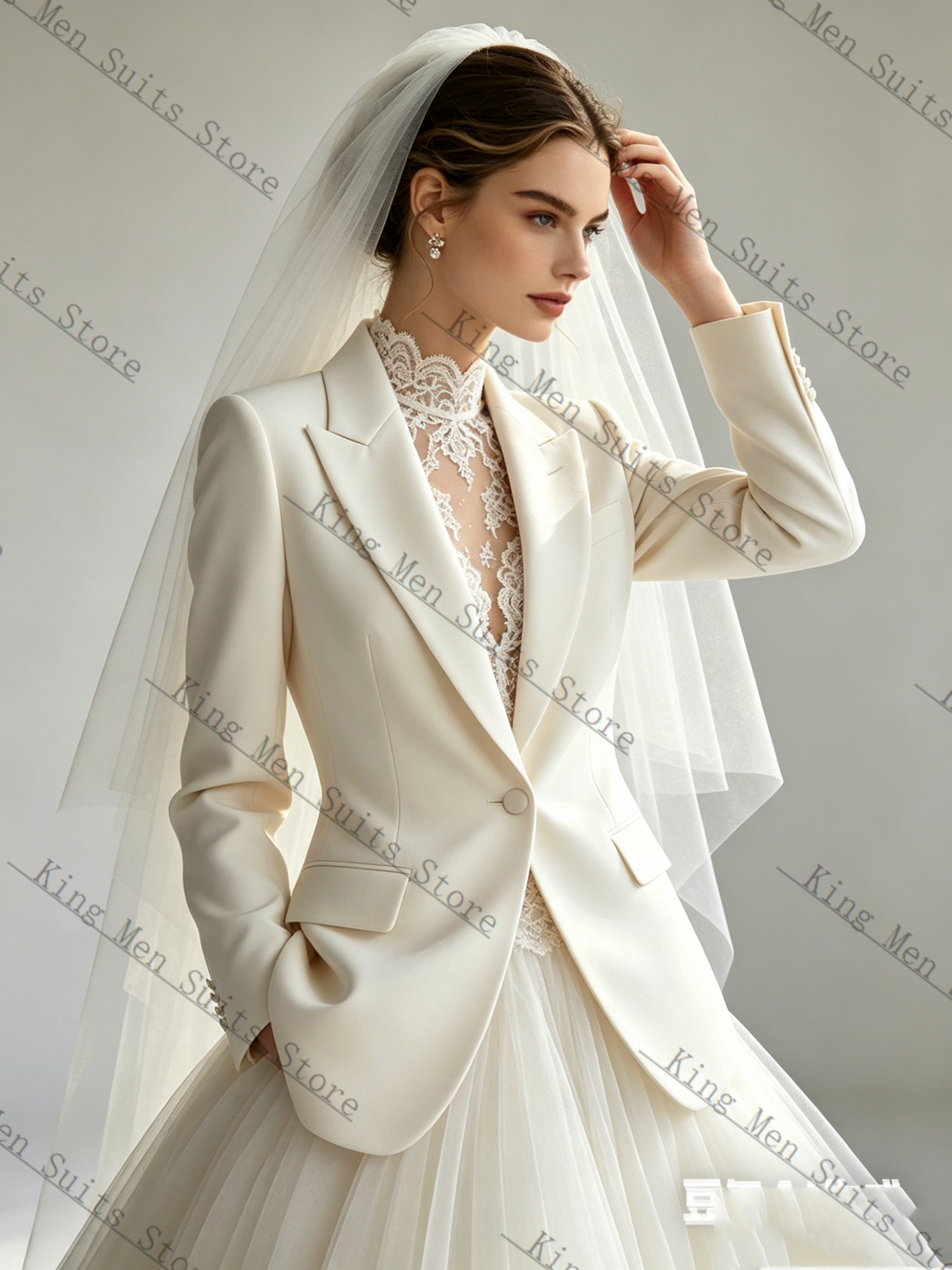 White Spring Women Suit Skirt  – Women Formal Wear With Skirt recenzja i cena