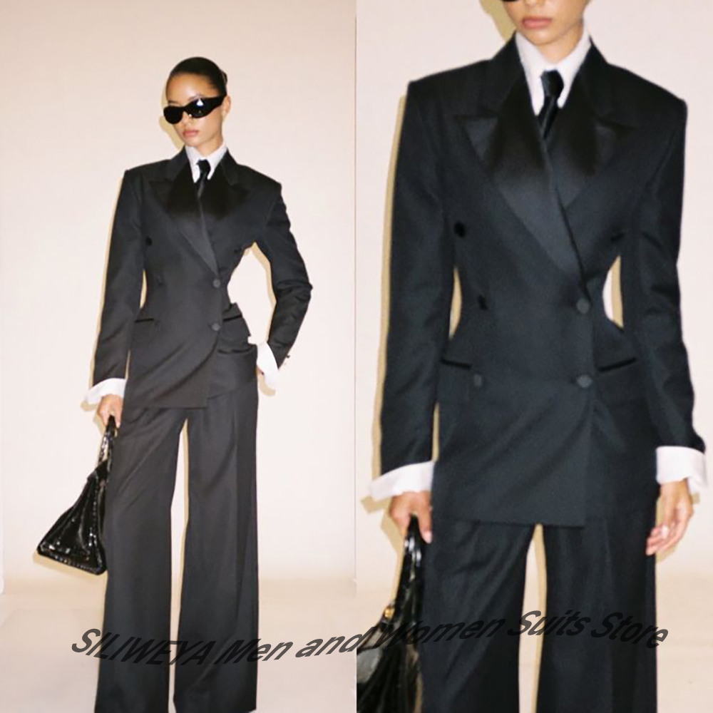 Professional Women's Black Dou – Women Formal Wear Shirt And Pant recenzja i cena
