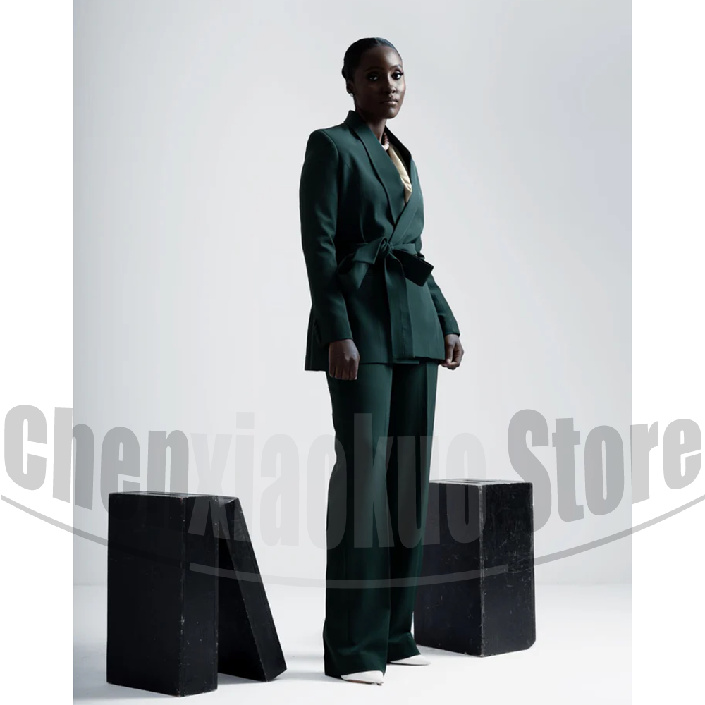 Women Suit Belted Blazer and W – Women Formal Wear Shirt And Pant recenzja i cena