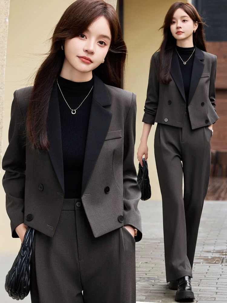 Gray short blazer for women, n – Women Formal Wear Shirt And Pant recenzja i cena