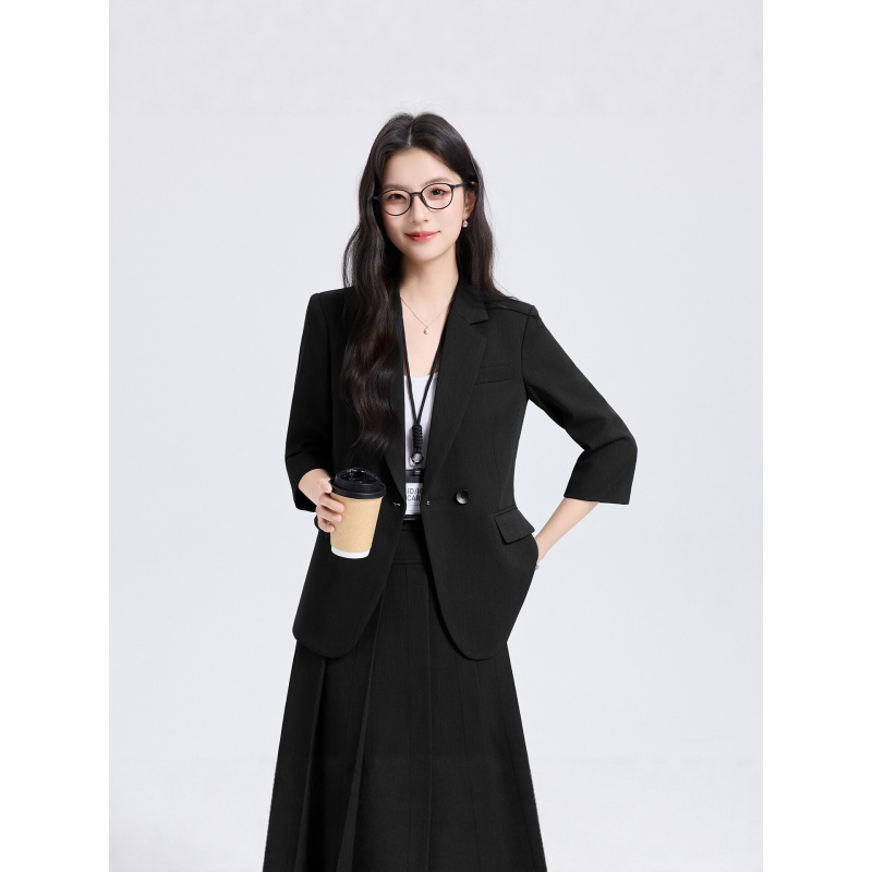 Navy Blue Women's Suit Set for – Women Formal Wear Shirt And Pant recenzja i cena