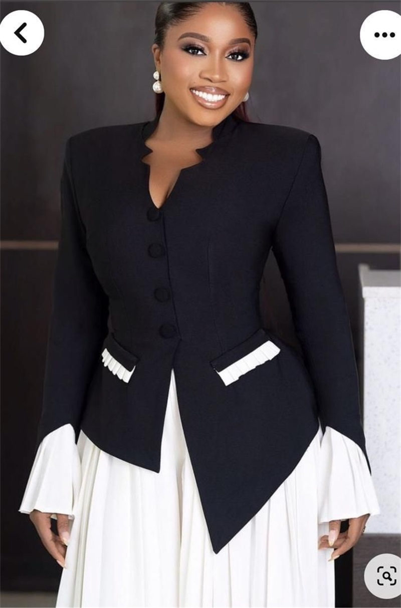 White Black Women Suits Set 2  – Women Formal Wear Black And White recenzja i cena