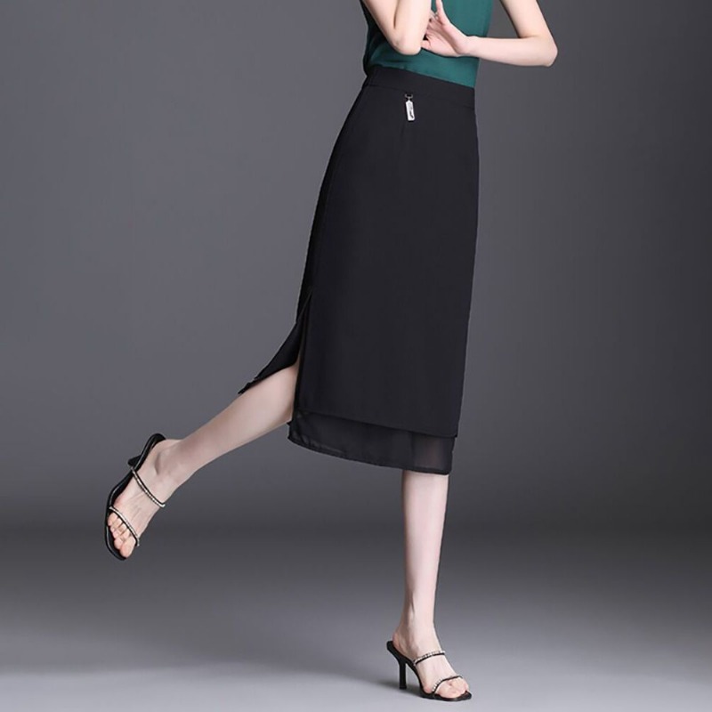 Women High Waist Black Midi Sk – Women Formal Wear With Skirt recenzja i cena