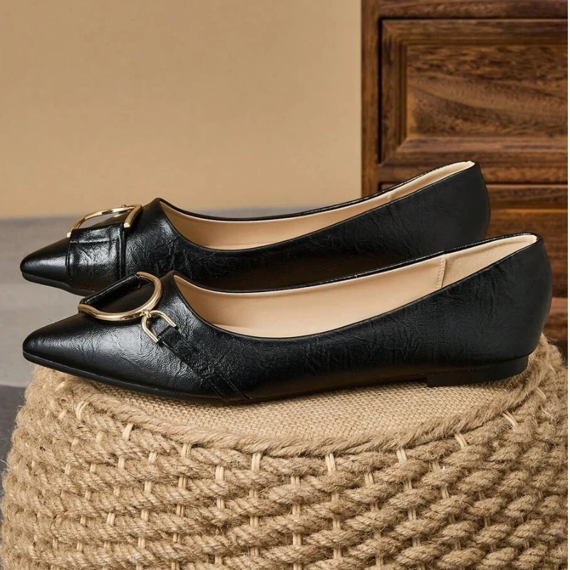 Elegant Women’s Black Pointed  – Women Formal Wear With Shoes recenzja i cena