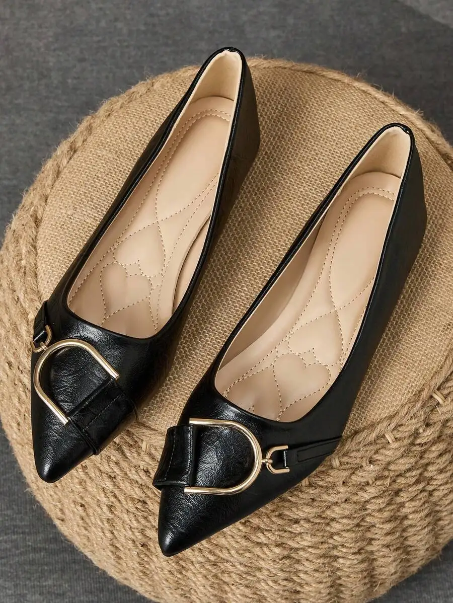 Elegant Women’s Black Pointed  – Women Formal Wear With Shoes recenzja i cena