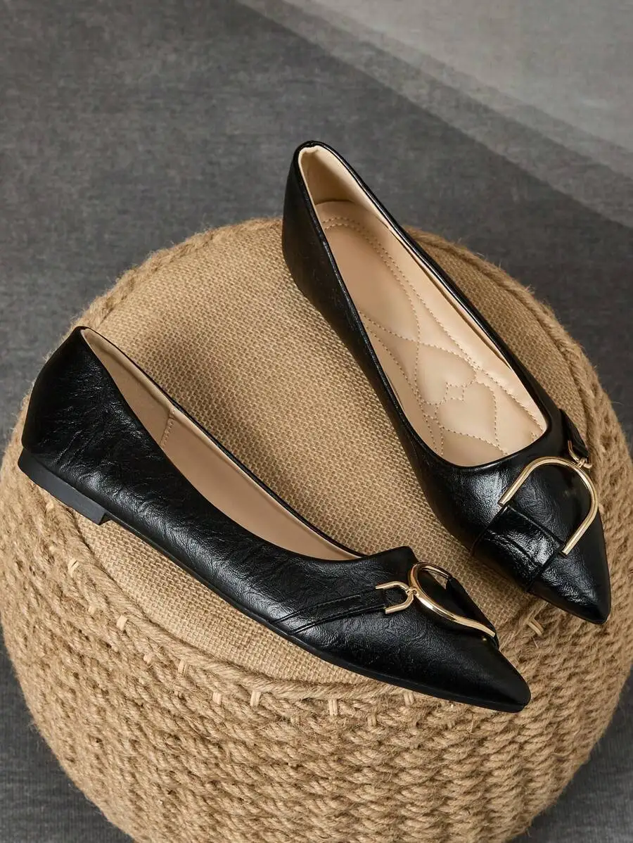 Elegant Women’s Black Pointed  – Women Formal Wear With Shoes recenzja i cena