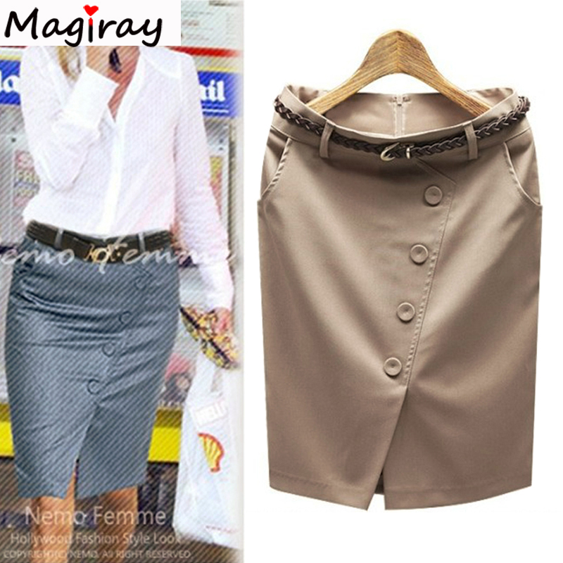 Women's Button Split Hem High  – Women Formal Wear With Skirt recenzja i cena