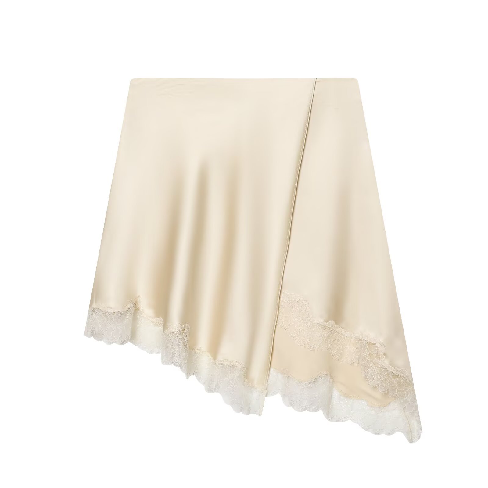 Women's Elegant Satin Lace Hem – Women Formal Wear With Skirt recenzja i cena