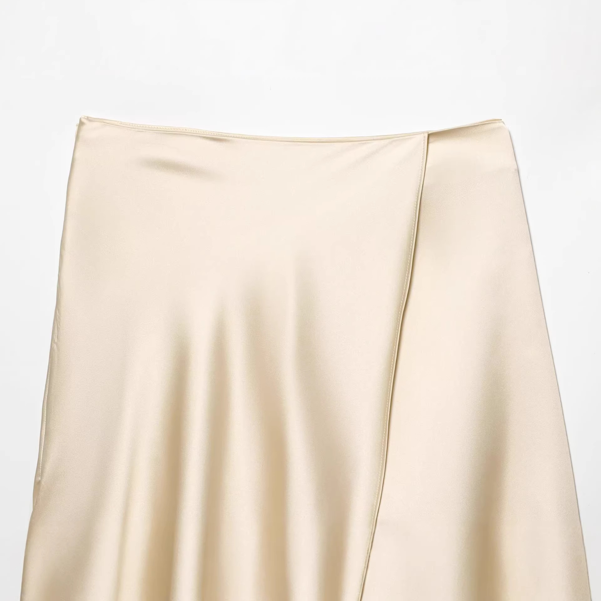 Women's Elegant Satin Lace Hem – Women Formal Wear With Skirt recenzja i cena