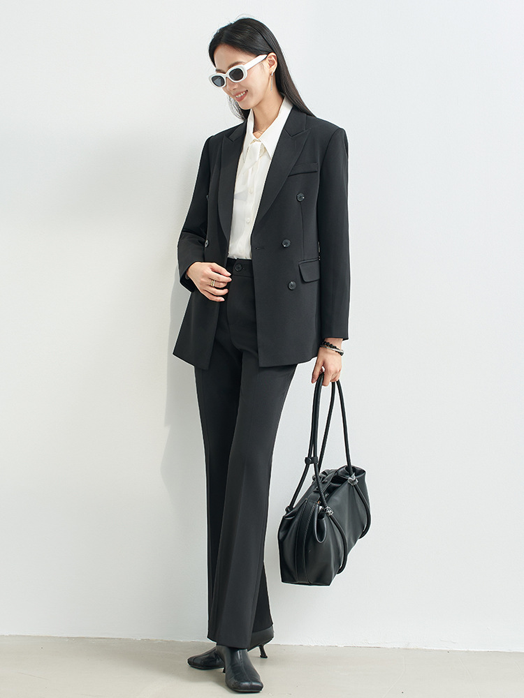 Navy Blue Professional Skirt S – Women Formal Wear Shirt And Pant recenzja i cena