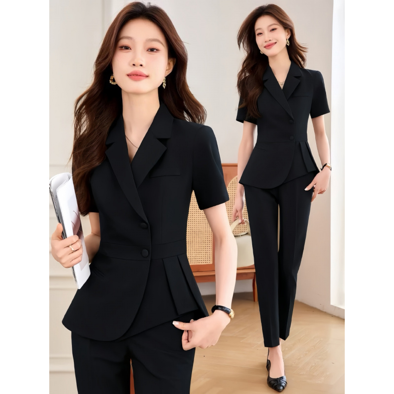 Navy blue women's thin profess – Women Formal Wear Shirt And Pant recenzja i cena
